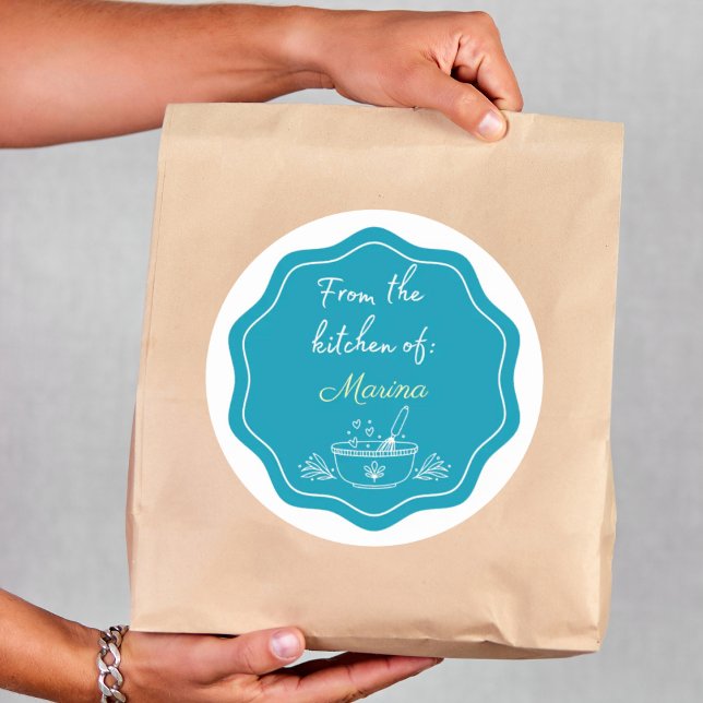 From The Kitchen Of / Blue Bakery and Pastry Classic Round Sticker (Creator Uploaded)