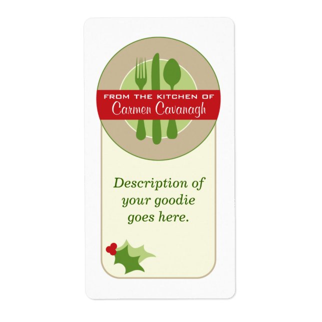 From the Kitchen Of Christmas labels (Front)