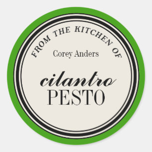 "From the Kitchen of" Circle Label Template