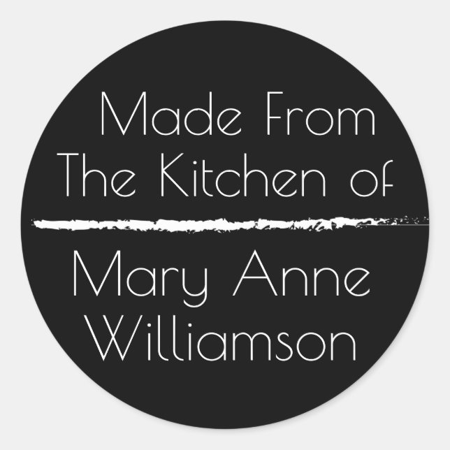 From The Kitchen Of Classic Round Sticker (Front)