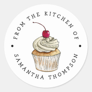 From the Kitchen Of   Cupcake Custom Classic Round Sticker