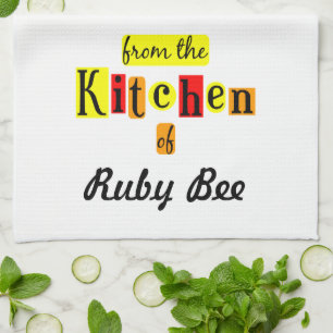From the Kitchen of Custom Retro Kitchen Towel