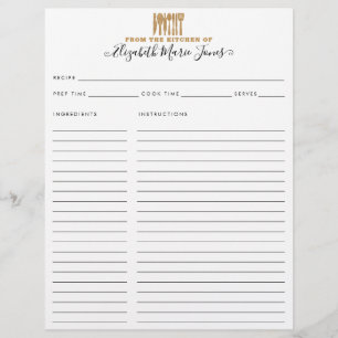 From the Kitchen of Gold Glitter Utensils Recipe