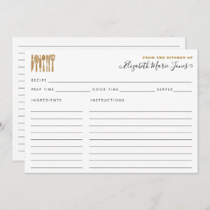 From the Kitchen of Gold Utensils Script Recipe