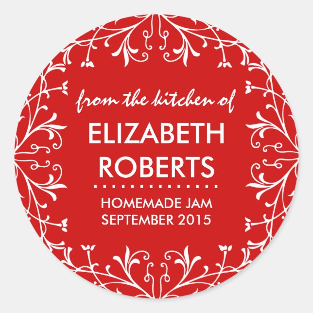 From the Kitchen of Homemade Canning Gift Labels (Front)