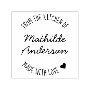From the Kitchen of Made with Love by Script Name  Self-inking Stamp