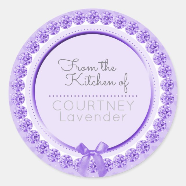 From the Kitchen Of Name Label Purple Grey (Front)