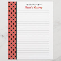 From the Kitchen of Nana Polka Dot Recipe Page