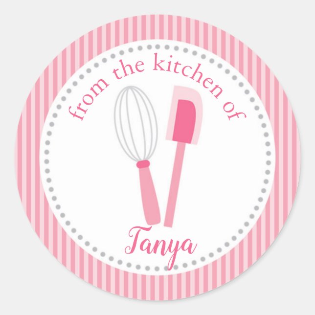 From the Kitchen Of Personalised Stickers (Front)