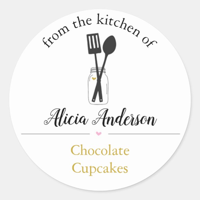 From the Kitchen Of Personalised Stickers Spatula (Front)