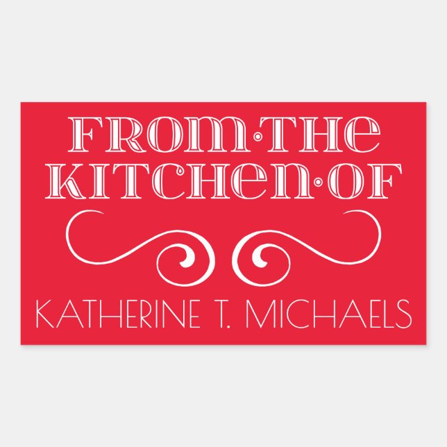 From The Kitchen Of Rectangular Sticker (Front)