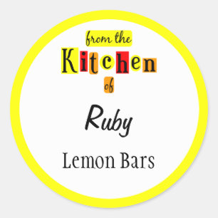 From the Kitchen of Red Yellow Custom Stickers