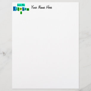 From the Kitchen of Retro Blues Custom Letterhead