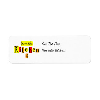 From the Kitchen of Retro Custom Canning Tag Label