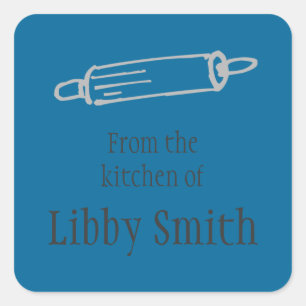 "From The Kitchen Of" Rolling Pin Stickers