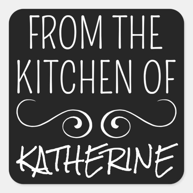 From The Kitchen Of Square Sticker (Front)