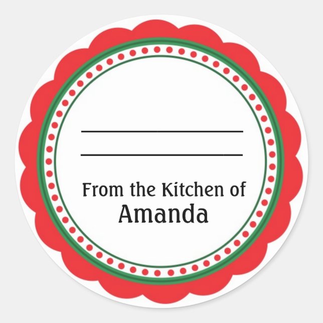 From the Kitchen of Sticker, Made For You By Label (Front)