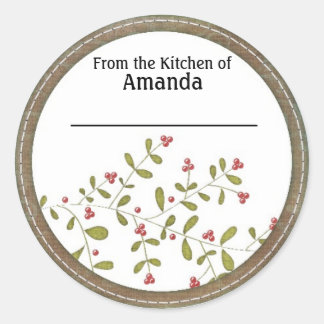 From the Kitchen of Sticker, Made For You By Label