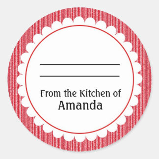 From the Kitchen of Sticker, Made For You By Label