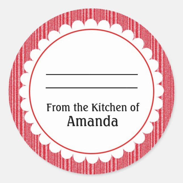 From the Kitchen of Sticker, Made For You By Label (Front)