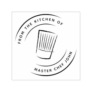 From the Kitchen of - Tall Straight Chef Hat Self-inking Stamp