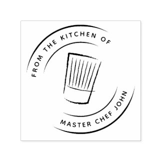 From the Kitchen of - Tall Straight Chef Hat Self-inking Stamp