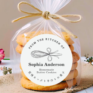 From the Kitchen of Whisk Baking Utensil Minimal Classic Round Sticker