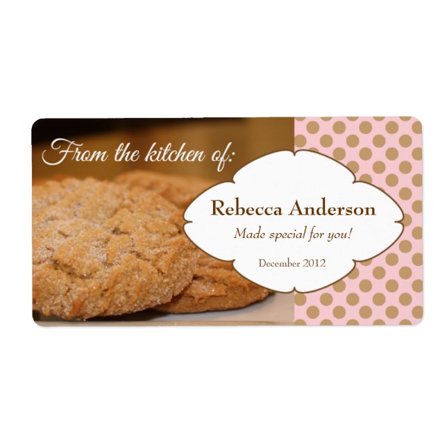 From the kitchen of: with cookie photo sticker (Front)