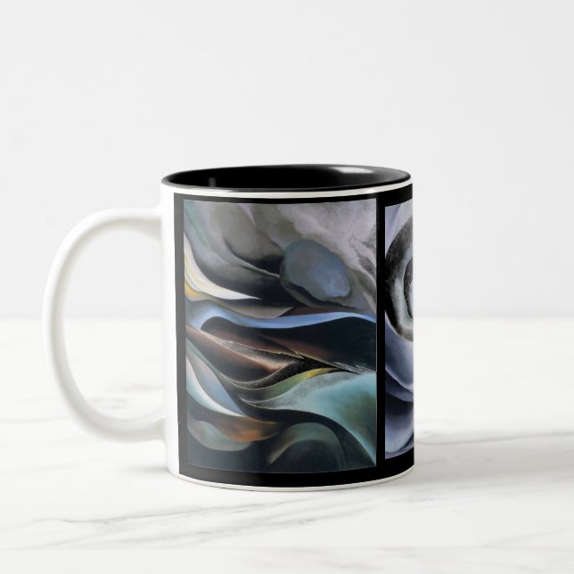From the Lake by Georgia O'Keeffe,  Two-Tone Coffee Mug (Left)