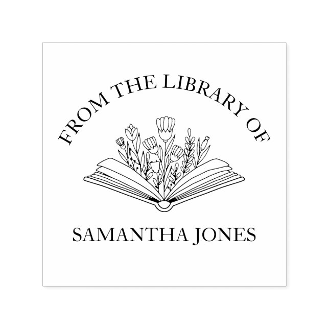 From the Library of Book Stamp Elegant Flowers (Design)