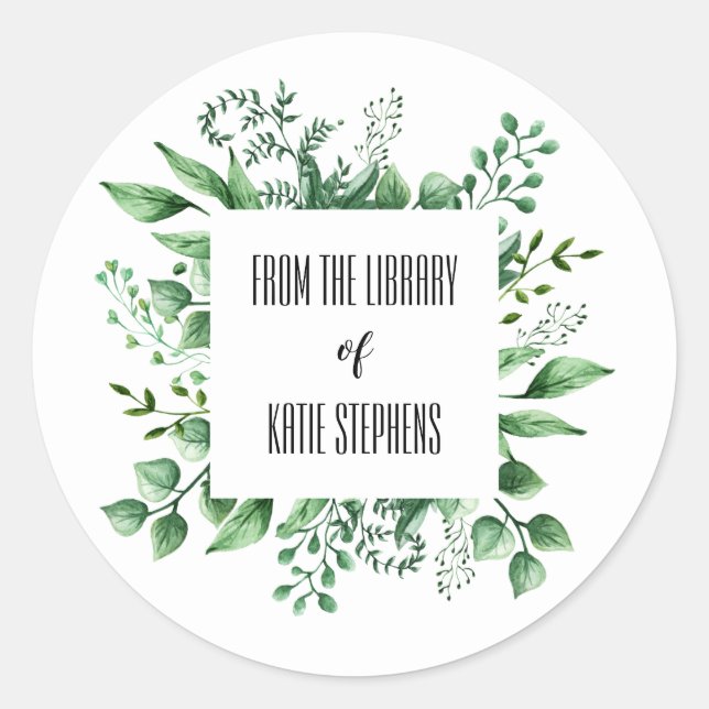 From The Library Of Custom Book Labels (Front)