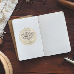 From the Library of Custom Bookplate Book Owner  Classic Round Sticker<br><div class="desc">Vintage From the Library of Custom Bookplate Book Owner round sticker. Easily customise with teacher,  classroom or librarian name. Perfect to identify who book belongs to or book owner.</div>