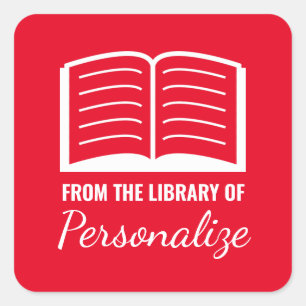 From the library of custom name bookplate labels