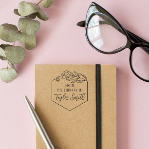 FROM THE LIBRARY OF Custom Name  Self-inking Stamp