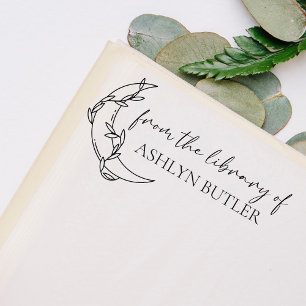 From the Library Of Custom Name Wood Stamp