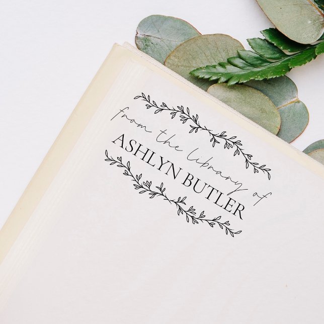 From the Library Of Custom Name Wood Stamp (Creator Uploaded)