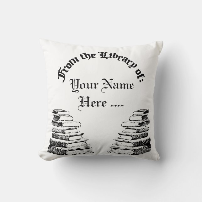 From the Library of Custom Reading Pillow (Front)