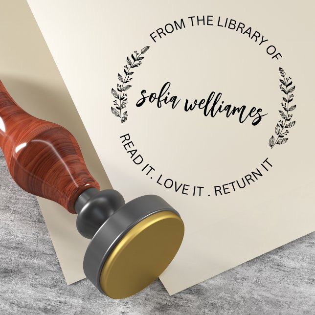 From The Library Of Custom Teacher Name  Self-inking Stamp (Creator Uploaded)