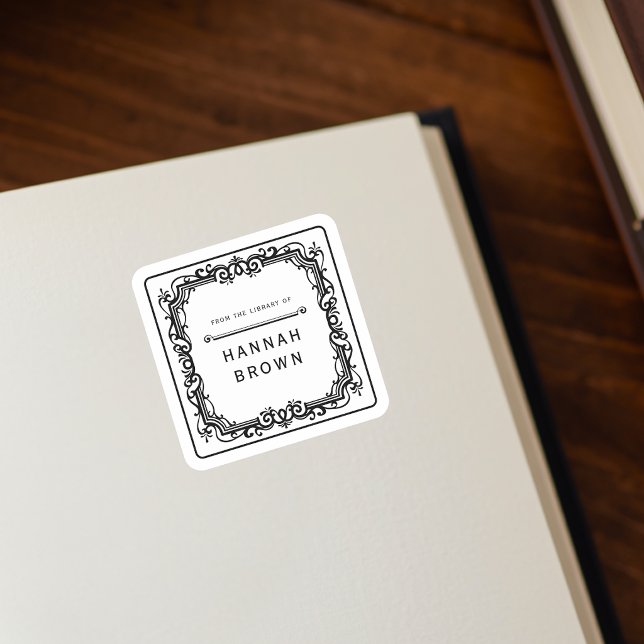 From The Library Of Elegant Bookplate Sticker (Creator Uploaded)