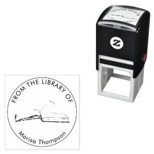 From the Library of Ex Libris Library Book Self-inking Stamp