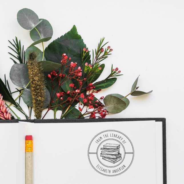 From The Library Of Hand-written Custom Name Self-inking Stamp (Creator Uploaded)