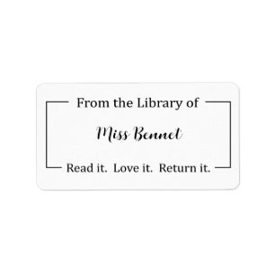 From the Library of Label, Teacher Stickers