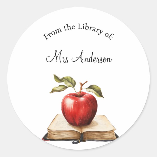 From the Library of Labels, Library Stickers, Book Classic Round Sticker (Front)