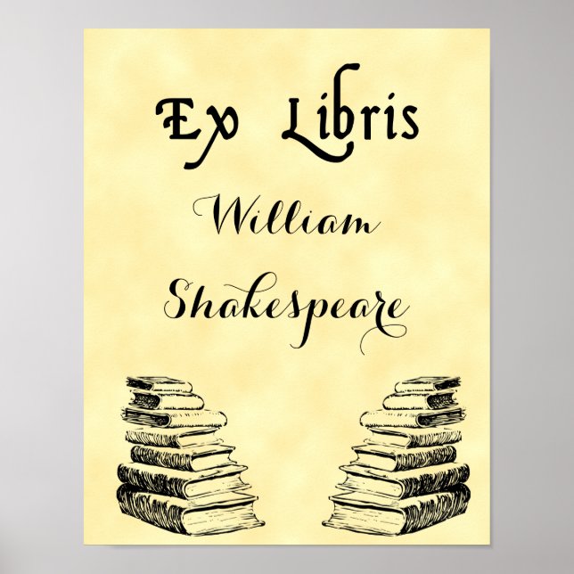 From the Library of Old Books Custom Poster (Front)