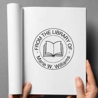 From the Library Of – Personalised Name Rubber Stamp
