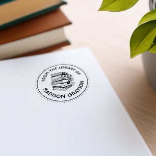 From The Library Of Personalised Self-inking Stamp