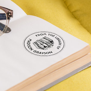 From The Library Of Personalised Self-inking Stamp