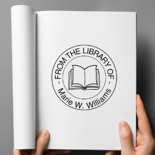 From the Library Of – Personalized Name Rubber Stamp