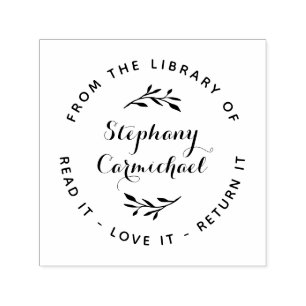 From The Library Of Read It, Love It, Return It Self-inking Stamp