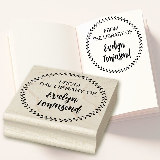 From the Library Of Real Signature Personalised Rubber Stamp (📚 Stamp your signature style on every book! ✍️)